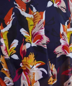 Floral Mesh Surplice Neck Ruffles Swim Dress -Clothing Shop 102452045 bc