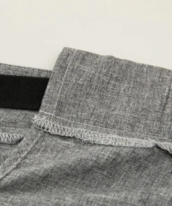 Plain Wide Leg Elastic Waist Pocket Pants -Clothing Shop 105052232 pv