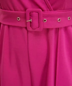 Plain Pocket Wrap Buckle Belt Jumpsuit -Clothing Shop 10789974 vo deea9570 9645 40b5 88d1 6747f4fff9c8