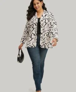 Line Print Suit Collar Pocket Button Through Blazer 17 Line Print Suit Collar Pocket Button Through Blazer -Clothing Shop 109512460 px 7481561e 5596 40fb 9721 e4ac786b0d5a