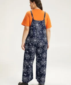 Halloween Spider Web Print Pocket Overall Cami Jumpsuit -Clothing Shop 110913616 mq 6534a1d4 442e 4398 87c6 e7cb3c5ebd7b