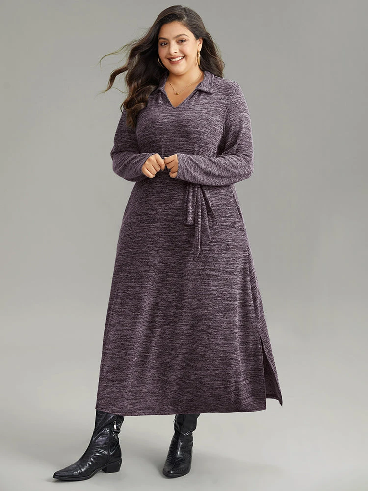 Solid Pocket Elastic Waist Ties Split Hem Dress 15 Solid Pocket Elastic Waist Ties Split Hem Dress - Image 13