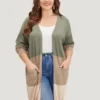 Supersoft Essentials Colorblock Pocket Tunic Cardigan 1 Supersoft Essentials Colorblock Pocket Tunic Cardigan -Clothing Shop 118836102 pe