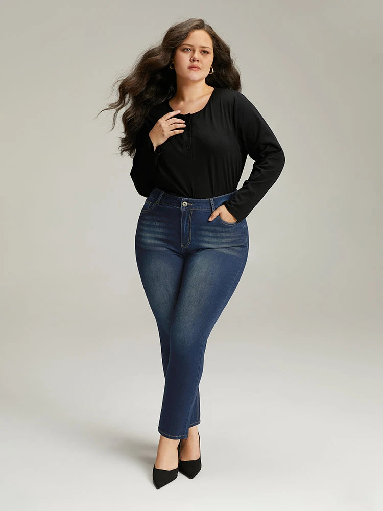 Plain Skinny Straight Leg Jeans 16 Plain Skinny Straight Leg Jeans - Image 14