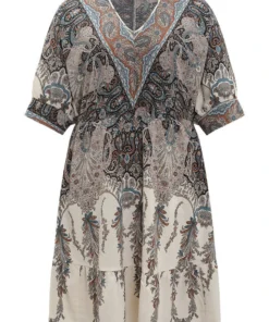 Bandana Print Pocket Elastic Waist Patchwork Dress -Clothing Shop 119784805 dw 6cbf8e33 0609 4a27 b72f 9e963113c32d