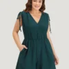 Plain Pocket Drawstring Surplice Neck Tank Jumpsuit 1 Plain Pocket Drawstring Surplice Neck Tank Jumpsuit -Clothing Shop 120997907 ln