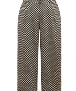 Gingham High Rise Elastic Waist Straight Leg Pants -Clothing Shop 124415529 xl c93e9a36 cda8 473f aa98 b1af381aa208