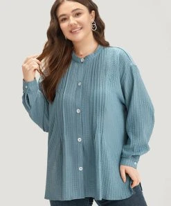 Plisse Button Up Curved Hem Kimono 17 Plisse Button Up Curved Hem Kimono -Clothing Shop 127000419 ic 8ef42a69 b799 43c9 943a e344cfdd3a99