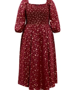 Glitter Square Neck Shirred Split Front Frill Trim Dress 19 Glitter Square Neck Shirred Split Front Frill Trim Dress -Clothing Shop 127909769 ml 3d094d62 a81f 4c45 89f1 06c764f5e71d