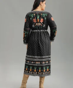 Bandana Print Lantern Sleeve Ruffle Hem Dress -Clothing Shop 128933946 iq b857e410 98f4 46ee ac51 519882d50909