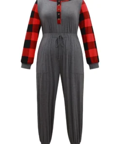 Plaid Patchwork Pocket Button Up Bowknot Jumpsuit 15 Plaid Patchwork Pocket Button Up Bowknot Jumpsuit -Clothing Shop 130572992 ni 9cb7c3e7 9957 4cc7 81e8 bd4c8a2a0bb2