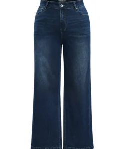 Vintage Dark Wash Wide Leg Jeans -Clothing Shop 132830626 it