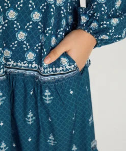 Bandana Print Knot Neck Lantern Sleeve Dress -Clothing Shop 133884660 be 49d4873e 944d 481a 992f 91f0b6fe441f