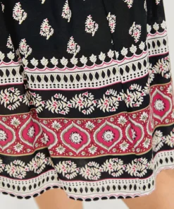 Bandana Print Flutter Sleeve Pocket Wrap Dress -Clothing Shop 133987379 ti