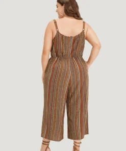 Bandana Print Pocket Adjustable Straps Wrap Cami Jumpsuit -Clothing Shop 139087114 hp