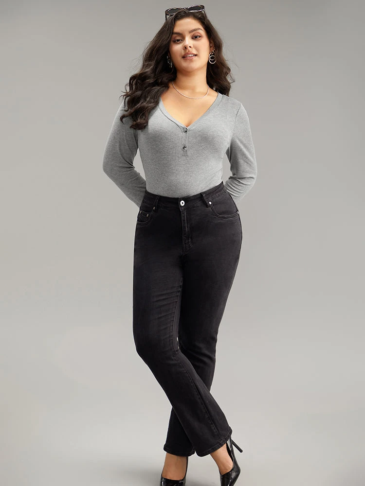 Supersoft Essentials Rib Knit Button Up Bodysuit 6 Supersoft Essentials Rib Knit Button Up Bodysuit - Image 4