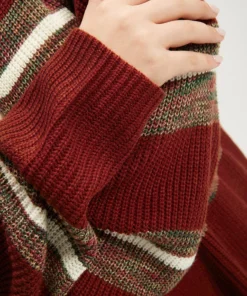 Striped Contrast Pointelle Knit Open Front Heather Cardigan 15 Striped Contrast Pointelle Knit Open Front Heather Cardigan -Clothing Shop 140753786 jt