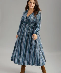 Bandana Print Wrap Shirred Dress -Clothing Shop 141235688 wi be029767 bd1e 4e4b 950a 59453163924b