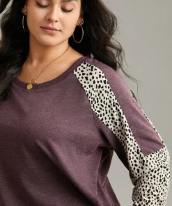 Geometric Contrast Patchwork Raglan Sleeve Sweatshirt 10 Geometric Contrast Patchwork Raglan Sleeve Sweatshirt -Clothing Shop 141426995 rf