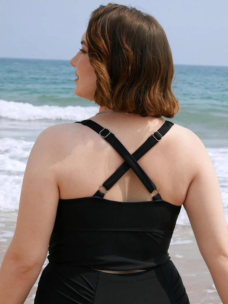 Adjustable Straps Crossover Back Bikini Top 4 Adjustable Straps Crossover Back Bikini Top - Image 2