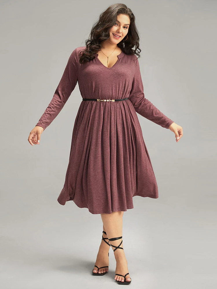 Supersoft Essentials Notched Elastic Waist Dress 8 Supersoft Essentials Notched Elastic Waist Dress - Image 6