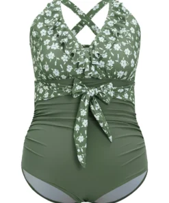 Floral Patchwork Ruffle Trim Knotted Front One Piece Swimsuit 28 Floral Patchwork Ruffle Trim Knotted Front One Piece Swimsuit -Clothing Shop 148338798 mv 34e1267d a991 4bc9 86a0 0c8cc8ab4eb0