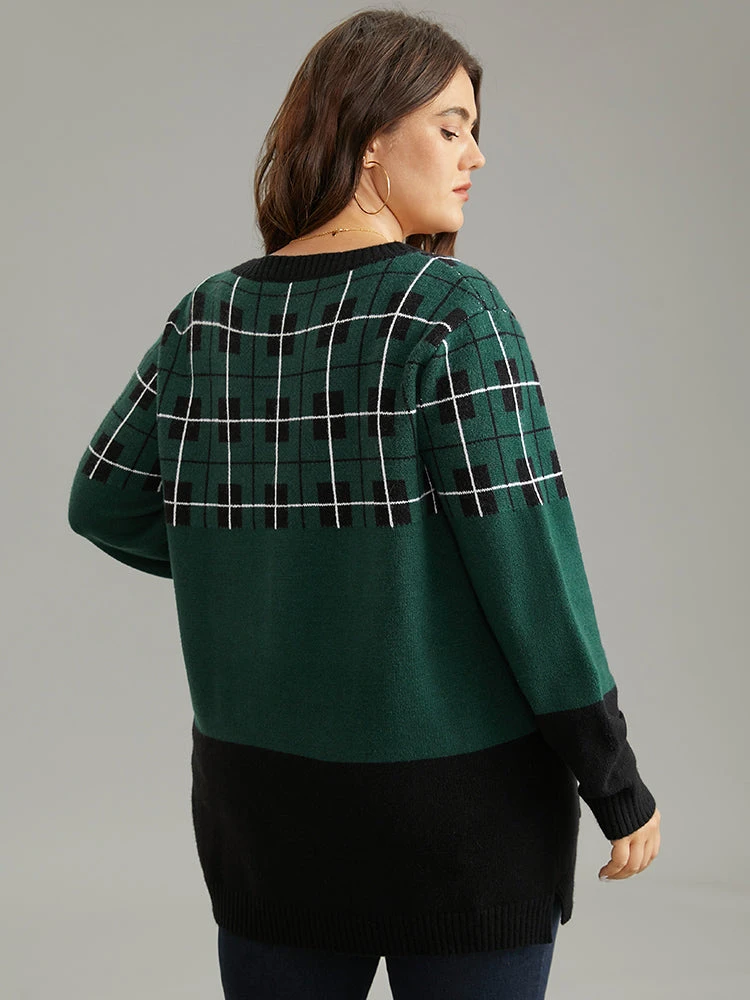 Supersoft Essentials Plaid Geometric Contrast Pocket Cardigan 4 Supersoft Essentials Plaid Geometric Contrast Pocket Cardigan - Image 2