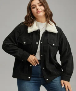 Contrast Patchwork Metal Detail Shacket