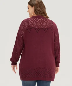 Plain Patched Pocket Curved Hem Cardigan -Clothing Shop 14968489 dv f1084fb8 1e97 45c5 ac73 1f06c54f4d29