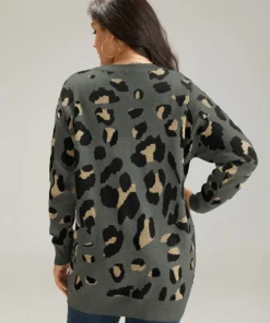 Anti-Pilling Leopard Elastic Cuffs Pullover -Clothing Shop 150219125 au bbe6dd50 7aa5 4e25 b2e8 a640d6d17616