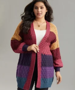 Rainbow Colorblock Lantern Sleeve Cardigan -Clothing Shop 150719083 am c199d5f3 4645 40e4 87a6 aa6e6ff796f8