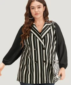 Halloween Striped Pocket Double Breasted Lapel Collar Sleeveless Blazer 15 Halloween Striped Pocket Double Breasted Lapel Collar Sleeveless Blazer -Clothing Shop 152194394 wq 07ca7b48 ddeb 41cb 8772 a2c45ff5eac8