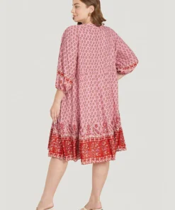 Bandana Tassels Lantern Sleeve Ruffle Pocket Keyhole Neck Dress -Clothing Shop 152671536 ac 054c0443 2346 41e3 bbe9 42ba67f9b8fc