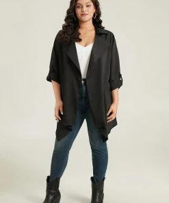 Supersoft Essentials Plain Asymmetrical Hem Windbreaker 13 Supersoft Essentials Plain Asymmetrical Hem Windbreaker -Clothing Shop 159667303 jc 4e96b7df 7bcb 4da6 a838 a909b104235d