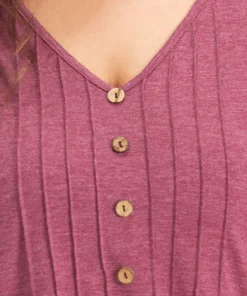 Plain V Neck Line Button Detail T-shirt 20 Plain V Neck Line Button Detail T-shirt -Clothing Shop 160130752 bg 2f013d09 01f3 4929 96eb 1448bb90bdbe