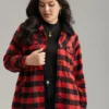 Plaid Button Through Patchwork Contrast Shacket -Clothing Shop 162043136 gq