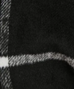 Plaid Lapel Collar Pocket Belted Open Front Coat -Clothing Shop 162238686 xw