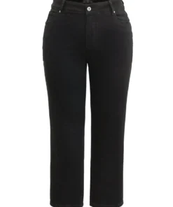 Plain Black Wash Zipper Fly Jeans -Clothing Shop 16258100 by
