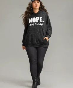 Letter Vintage Hooded Pocket Sweatshirt -Clothing Shop 162607607 bp 73d3a456 816f 42db abb2 474a4613d42a