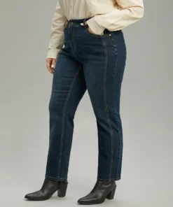 Very Stretchy Seam Detail Stitch Jeans -Clothing Shop 167532553 wq