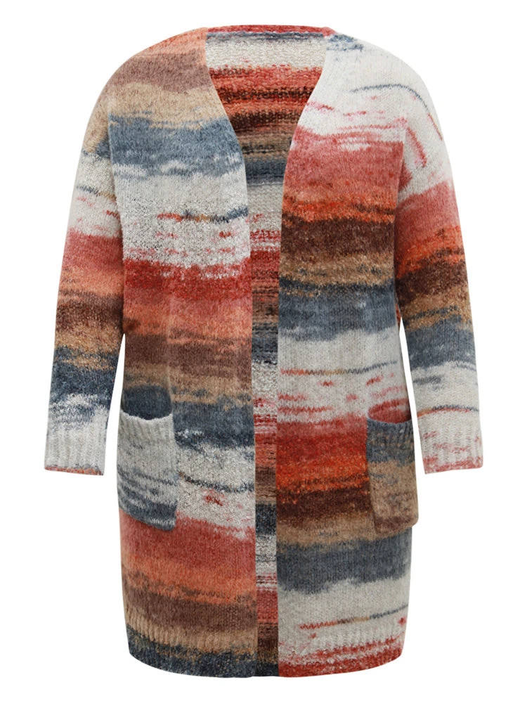 Ombre Heather Contrast Pocket Cardigan 7 Ombre Heather Contrast Pocket Cardigan - Image 5