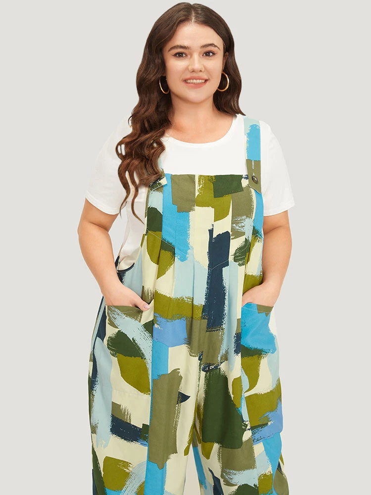 Colorblock Contrast Pocket Plicated Detail Cami Jumpsuit 8 Colorblock Contrast Pocket Plicated Detail Cami Jumpsuit - Image 6