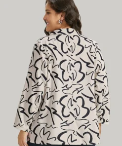 Line Print Suit Collar Pocket Button Through Blazer 18 Line Print Suit Collar Pocket Button Through Blazer -Clothing Shop 171502491 lh 746bf4d3 c138 4a94 a6f0 c229ad65033c