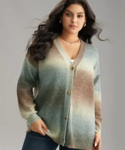 Ombre Heather Button Fly Cardigan 13 Ombre Heather Button Fly Cardigan -Clothing Shop 17353613 bt