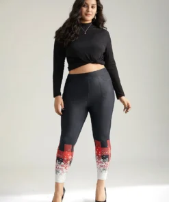 Christmas Snowflake Plaid Pocket Skinny Leggings -Clothing Shop 174283063 bu ab68a282 f881 46f6 97ee 261e70eb9344