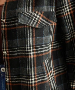 Plaid Button Fly Flap Pocket Shacket 17 Plaid Button Fly Flap Pocket Shacket -Clothing Shop 174512312 tw