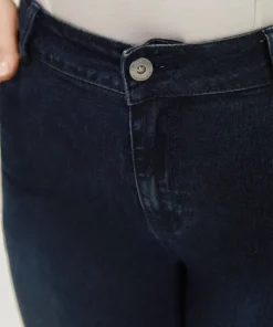 Very Stretchy High Rise Dark Wash Butterfly Embroidered Jeans -Clothing Shop 1764456 md