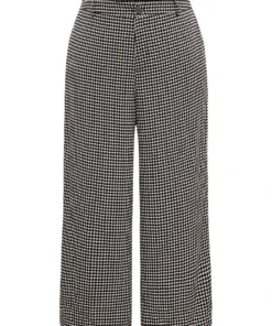 Houndstooth Elastic Waist Straight Leg Pants 15 Houndstooth Elastic Waist Straight Leg Pants -Clothing Shop 177789981 tp