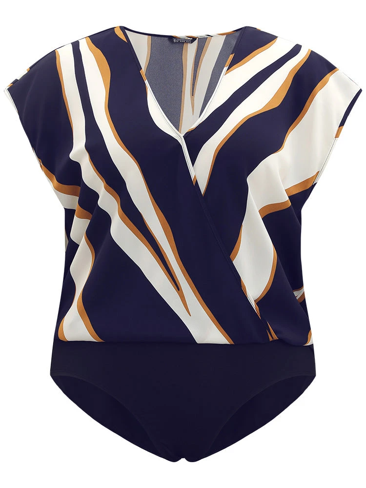 Water Ripple Surplice Neck Dolman Sleeve Bodysuit 11 Water Ripple Surplice Neck Dolman Sleeve Bodysuit - Image 9