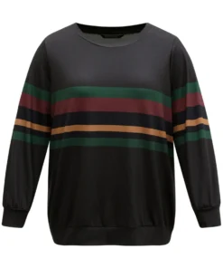 Contrast Striped Basic Crew Neck Sweatshirt 11 Contrast Striped Basic Crew Neck Sweatshirt -Clothing Shop 180895988 or 256c7c0e aeb4 40f9 b987 7b6d1c1e0f05